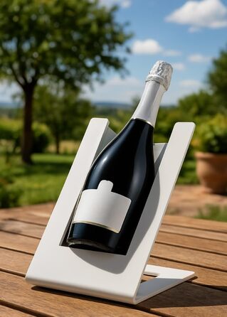 Охладитель для бутылок вина, белый, с хладоэлементом, вмещает стандартную бутылку 750 мл