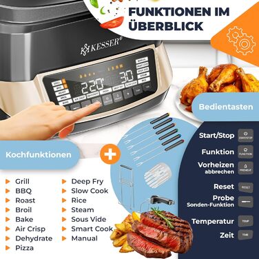 Мультиварка 8 л 1800 Вт KESSER