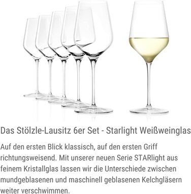 Бокалы для белого вина 410 мл, набор 6 предметов, Starlight Stölzle Lausitz