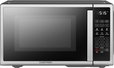 Мікрохвильова піч Chefman 20 л 800 Вт 6 попередньо встановлених налаштувань 10 рівнів потужності Цифровий дисплей Еко-режим Функція пам&39яті Вимкнення звуку Блокування від дітей (США)
