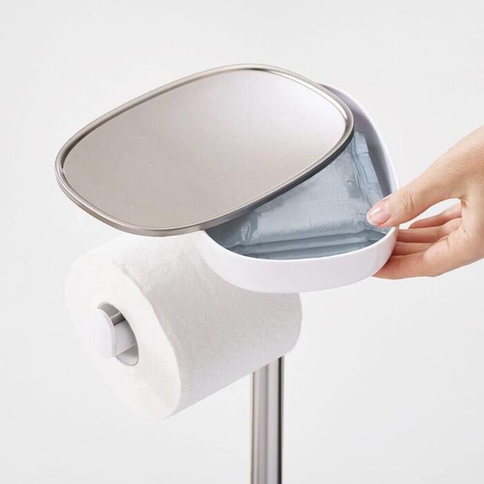 Тримач і підставка для туалетного паперу з гнучкою щіткою для унітазу, зберігання у ванній кімнаті, нержавіюча сталь (підставка)