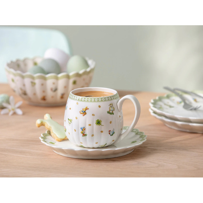 Набор из 6 кружек с ручкой 0,35 л и 6 блюдец Easter Delight Villeroy & Boch