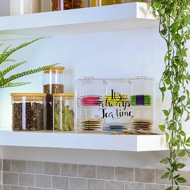 Органайзер для чайных пакетиков, 6 отделений, набор 2 предмета It's Always Teatime Com-Four