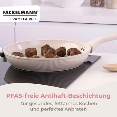 Сковорода 28 см с ребристым дизайном, пастельно-бежевый Pamela Reif Fackelmann