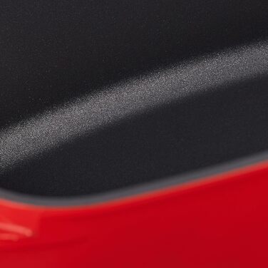 Жаровня с крышкой 5 л красная Relaxdays