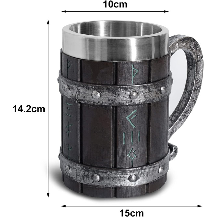 Термокружка для пива 550 мл Viking Rune VOSSOT