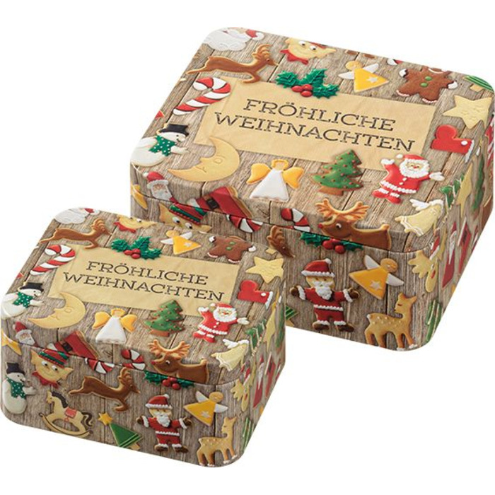 Набор кондитерских коробок маленький, 2 предмета, Fröhliche Weihnachten RBV Birkmann