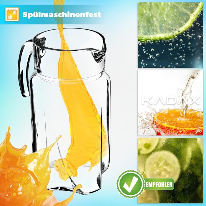 Скляний глечик з міцного скла 1,7 л KADAX