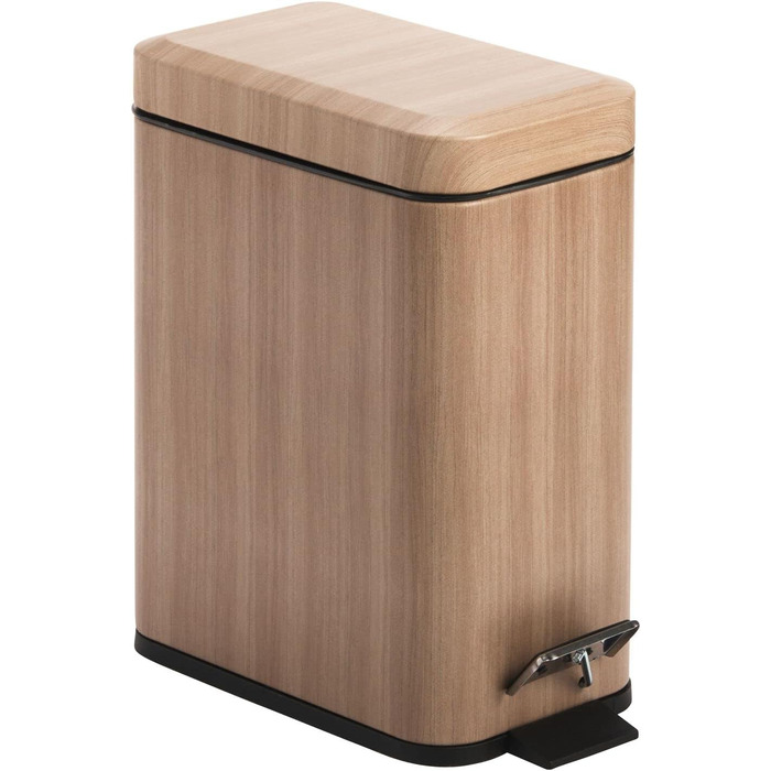 Відро для сміття 5 л з металевою кришкою, Medium Oak mDesign