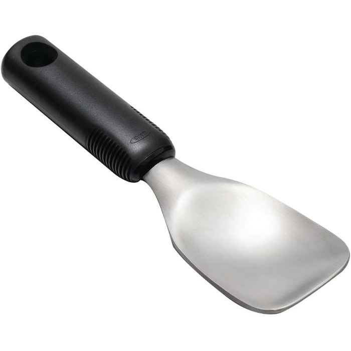 Ергономічна ложка для морозива OXO Good Grips з ежектором нержавіюча сталь 11,7 x 26,7 см, курок (лопатка, чорний)