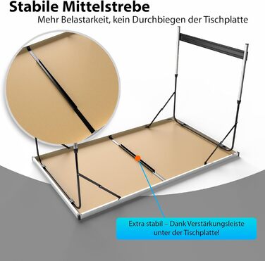 Багатофункціональний розкладний стіл 100x60 см BigDean