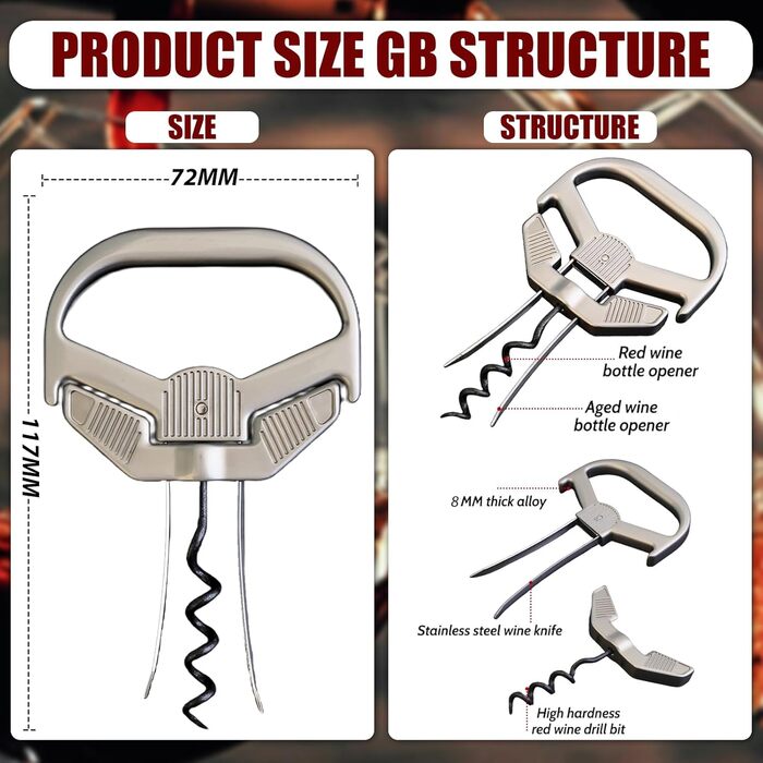 Штопор для вина 3-в-1 LUCYLANKER