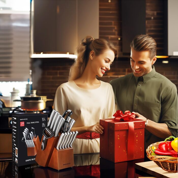 Набор ножей 18 предметов из нержавеющей стали RAXCO