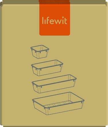 Органайзер для ящиков Lifewit с 4 размерами, система органайзера для туалетного столика, прозрачная пластиковая коробка для макияжа / ванной комнаты / ящика, настольные подносы для кухни, ювелирных изделий, спальни, офиса (33 шт. и)