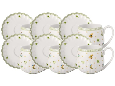 Набор из 6 кружек с ручкой 0,35 л и 6 блюдец Easter Delight Villeroy & Boch