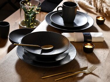 Набір посуду на 4 персони, 16 предметів, чорний Vesuvio Black Creatable