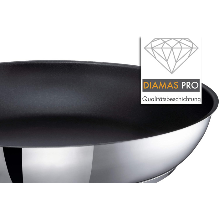 Сковорода для тушкування Schulte-Ufer Industar for Professionals з ручками з нержавіючої сталі сріблясто-чорного кольору, діаметр 28см, 163048-28 (діаметр 32 см)