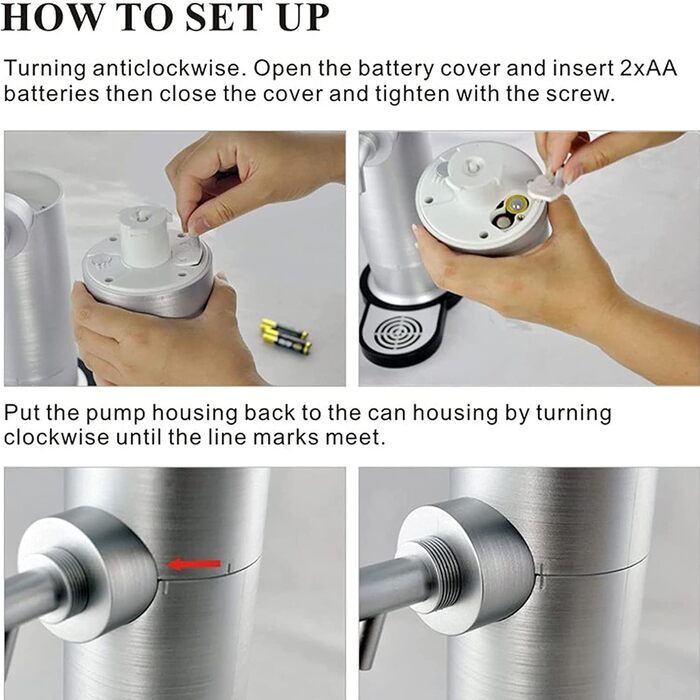 Міні-пивоварня для розливного пива з банок, піноутворювач для пива, компактний диспенсер для пива. Перетворіть кожну банку на справжнє розливне пиво Ідеальний подарунок чоловікові на день народження, День батька або для любителя пива. Сріблястий колір.