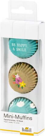 Набір форм для випічки для міні-маффинов, 72 шт, Be Happy Smile RBV Birkmann