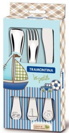 Детский набор столовых приборов Tramontina BABY Le Petit blue, 3 предмета (6198893)