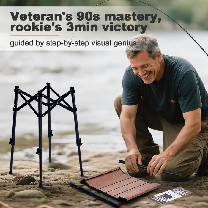 Складной алюминиевый стол с регулируемой высотой и сумкой для хранения Odoland