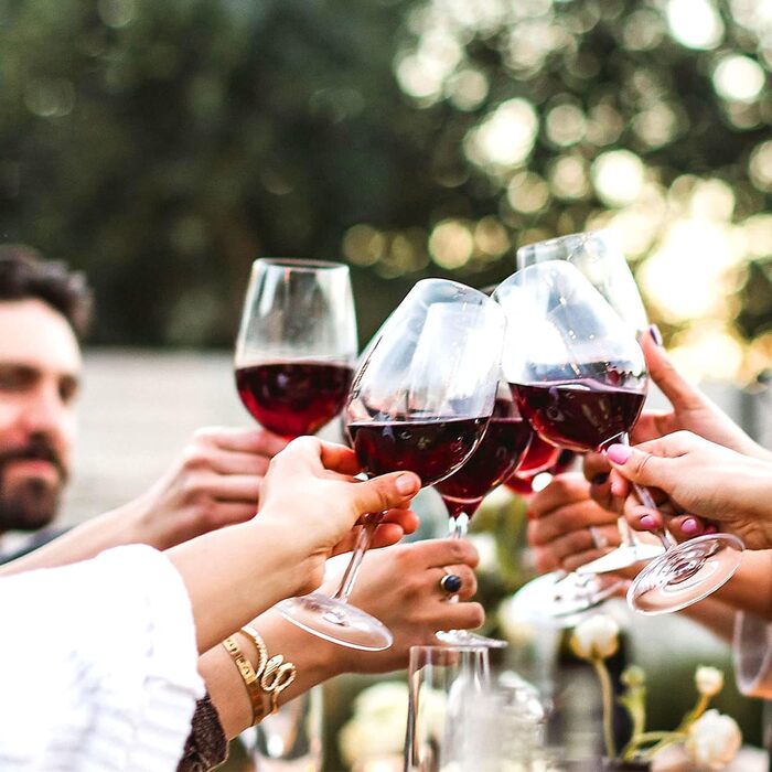 Набор из 4 пластиковых винных бокалов 550 мл FWEEK