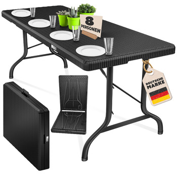 Кемпинговый стол 183 х 76 х 74 см черный KESSER