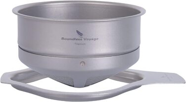 Безграничный Voyage Титановый кофейный сетчатый фильтр Pour Over Paperless Slow Drip Coffee Filter Открытый кемпинг Многоразовая кофейная капельница Ti6001P (Фильтр и подставка для фильтра (l))