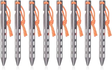 Титановые колышки Сверхлегкие V-образные колышки для палатки Гвозди для палатки для кемпинга Булавки для палатки Аксессуары для палаток на открытом воздухе Только 160 мм 12,1 г / шт. 4/8 шт. Ti4009P (8 шт. / лот-TI4009P)
