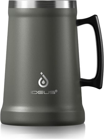 Термокухоль для пива 1 л сірий Ideus