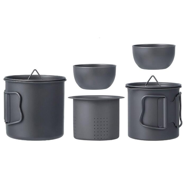 Титановый производный чайный набор 5 предметов NiuLumea