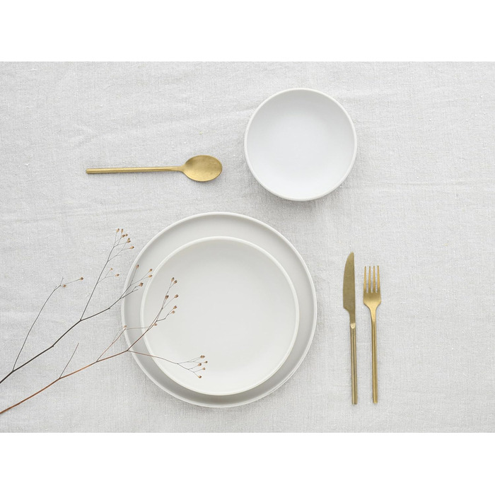 Набір посуду серії Uno з 16 предметів, комбінований посуд з кераміки (Offwhite, посуд з 12 предметів), 22978