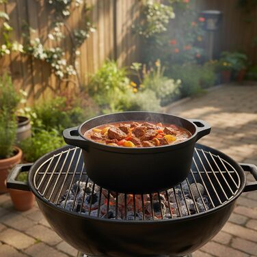 Чавунна жаровня з кришкою 22,5 см 4 л BBQ-Toro