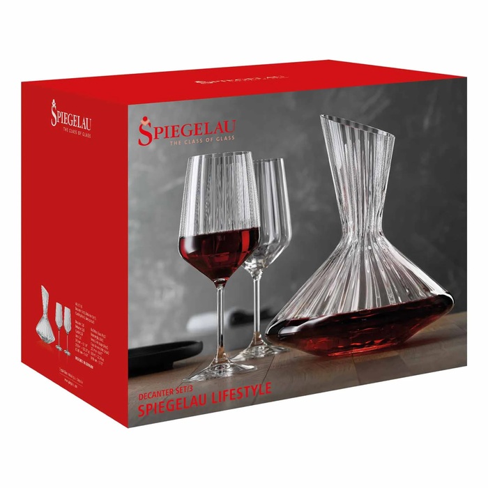 Декантер и 2 бокала для вина, набор 3 предмета Lifestyle Spiegelau