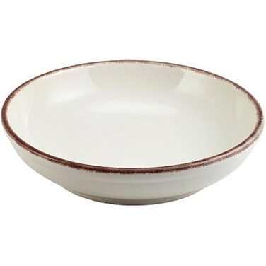 Миска глубокая 23 х 5 см, 1300 мл, коричневый ободок, GenWare