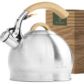Чайник 2,2 л зі свистком, нержавіюча сталь WALDWERK