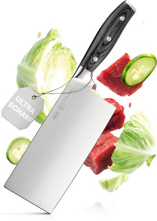 Китайський кухарський ніж 18 см Wolfgrey Rosle