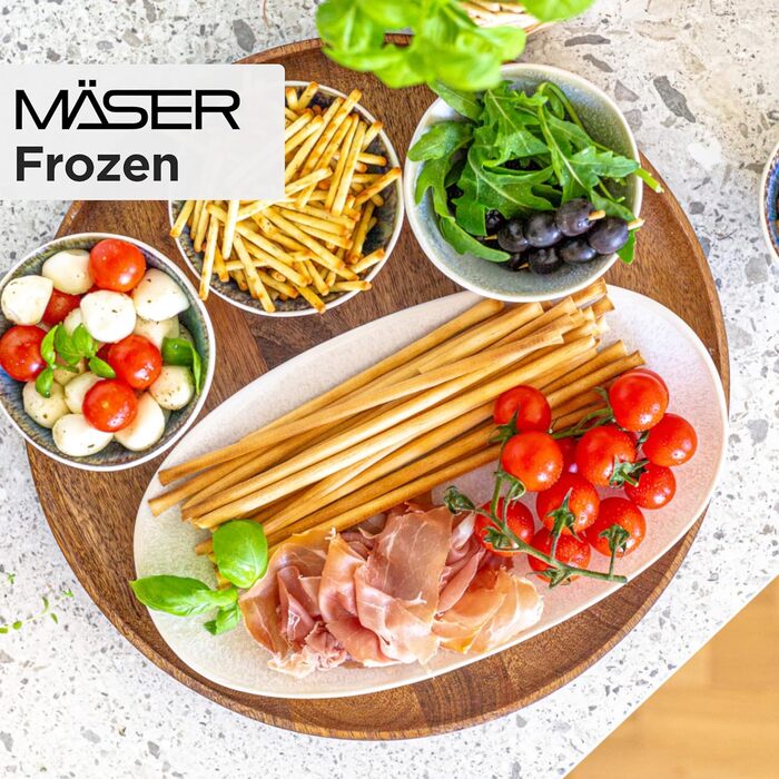 Набір мисок MSER Frozen Frozen з 9 предметів з красивої кераміки, 1 салатниця, 4 рамен і 4 миски для занурення, органічні форми у вінтажному вигляді, ручна глазур, керамограніт, 26 (білих)
