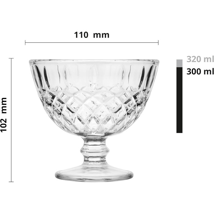 Набір креманок для мороженого 6 шт. 300 мл Glasmark KROSNO 1992