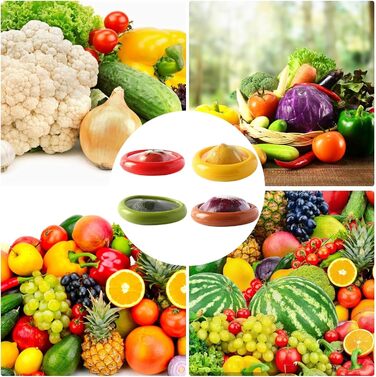 Силіконові контейнери для зберігання фруктів, набір із 4 предметів, різнокольорові DAZZTIME