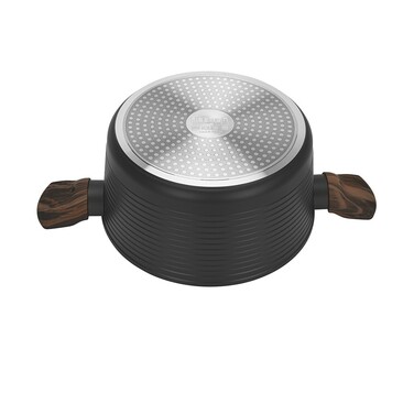 Кастрюля Fissman 24x12 см/4,6 л CUISINE со стеклянной крышкой алюминий с антипригарным покрытием (14593)
