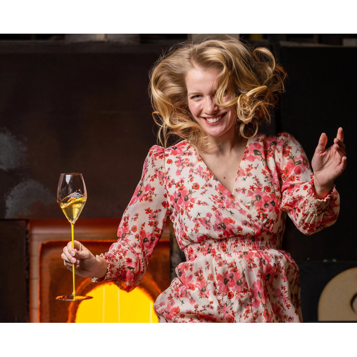 Бокал для шампанского 375 мл, желтая ножка, High Performance Riedel
