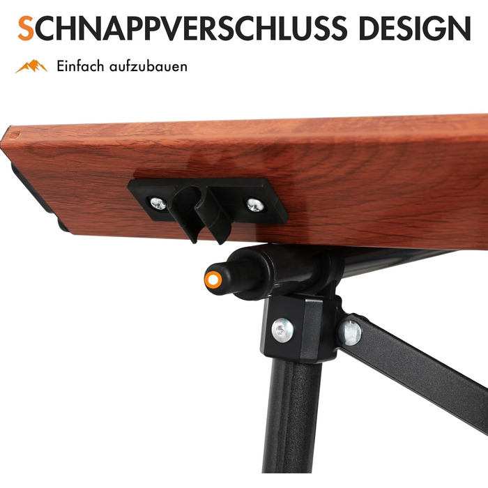 Складной походный стол для кемпинга коричневый Portal