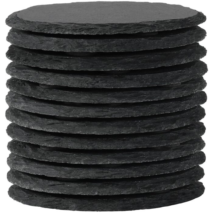 Набір із 12 круглих підставок із натурального сланцю WEWINK PLUS