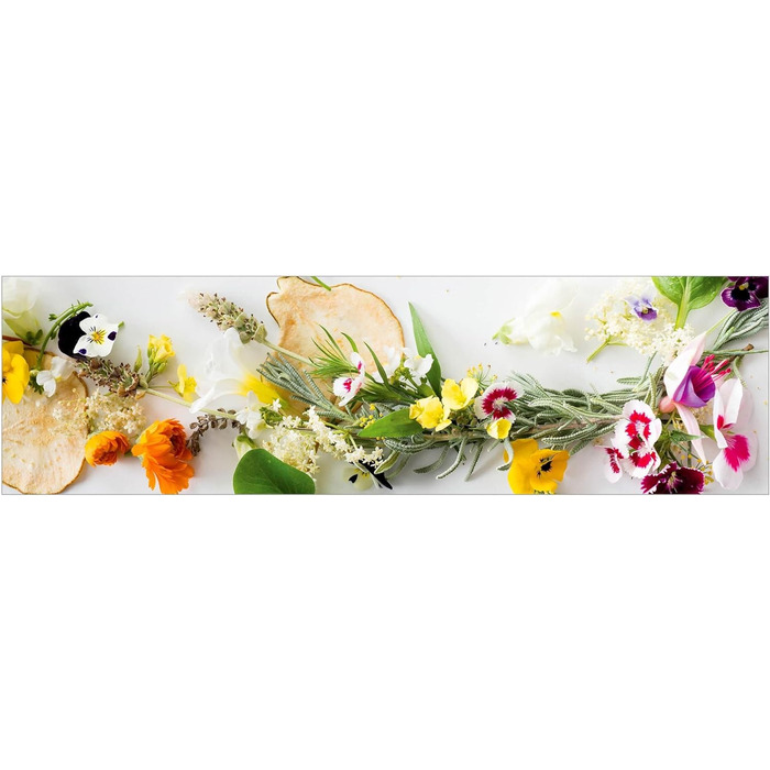 Самоклеючий кухонний фартух з квітковим візерунком 140 х 40 см micasia