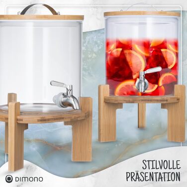 Диспенсер для напоїв зі сталевим краном 5 л Dimono