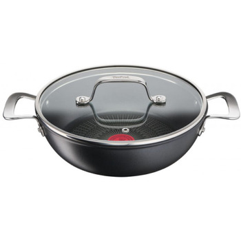 Tefal Сотейник з кришкою Unlimited, 26см, 2.5л, алюміній,скло, чорний