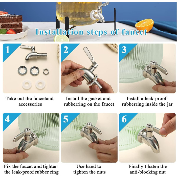 Стеклянный диспенсер для напитков 4 л Berglander