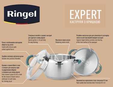 Кастрюля RINGEL Expert 20 см 3.5л (6723691)