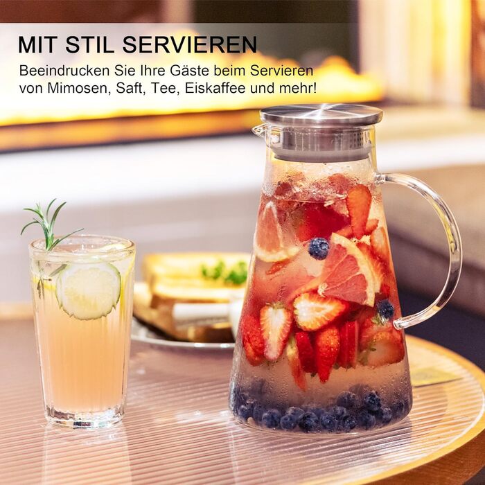 Кувшин с крышкой и щеткой для горячих/холодных напитков 2 л SUSTEAS